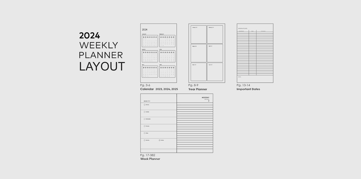 myPAPERCLIP 2024 Paperback Weekly Planners VistaPrint